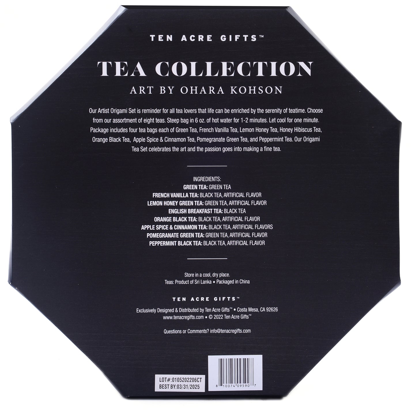Artist Oragami Tea Set